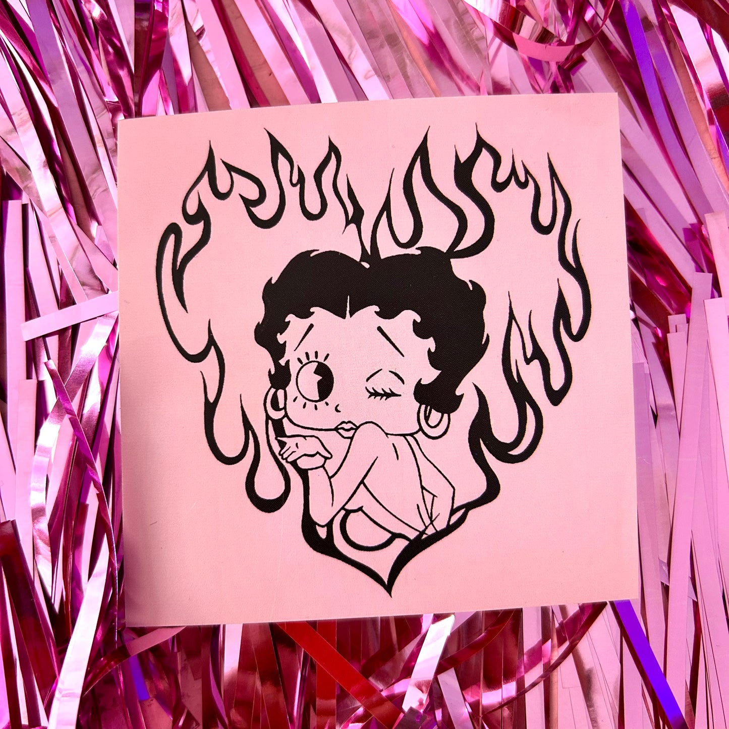 BETTY FLAME HEART sticker