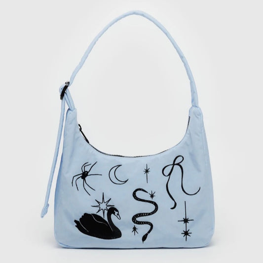 Mini Nylon Shoulder Bag • Embroidered Ballet Icons