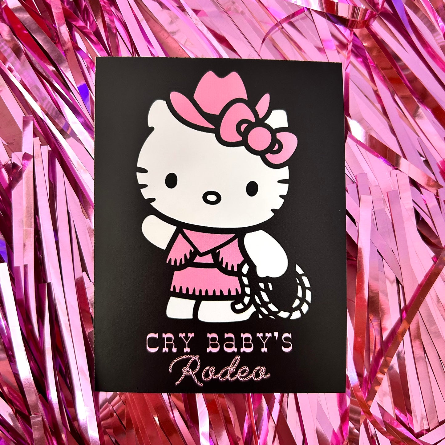 Western Hello Kitty sticker