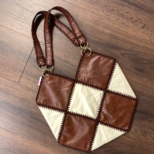 Checkered Leather Purse